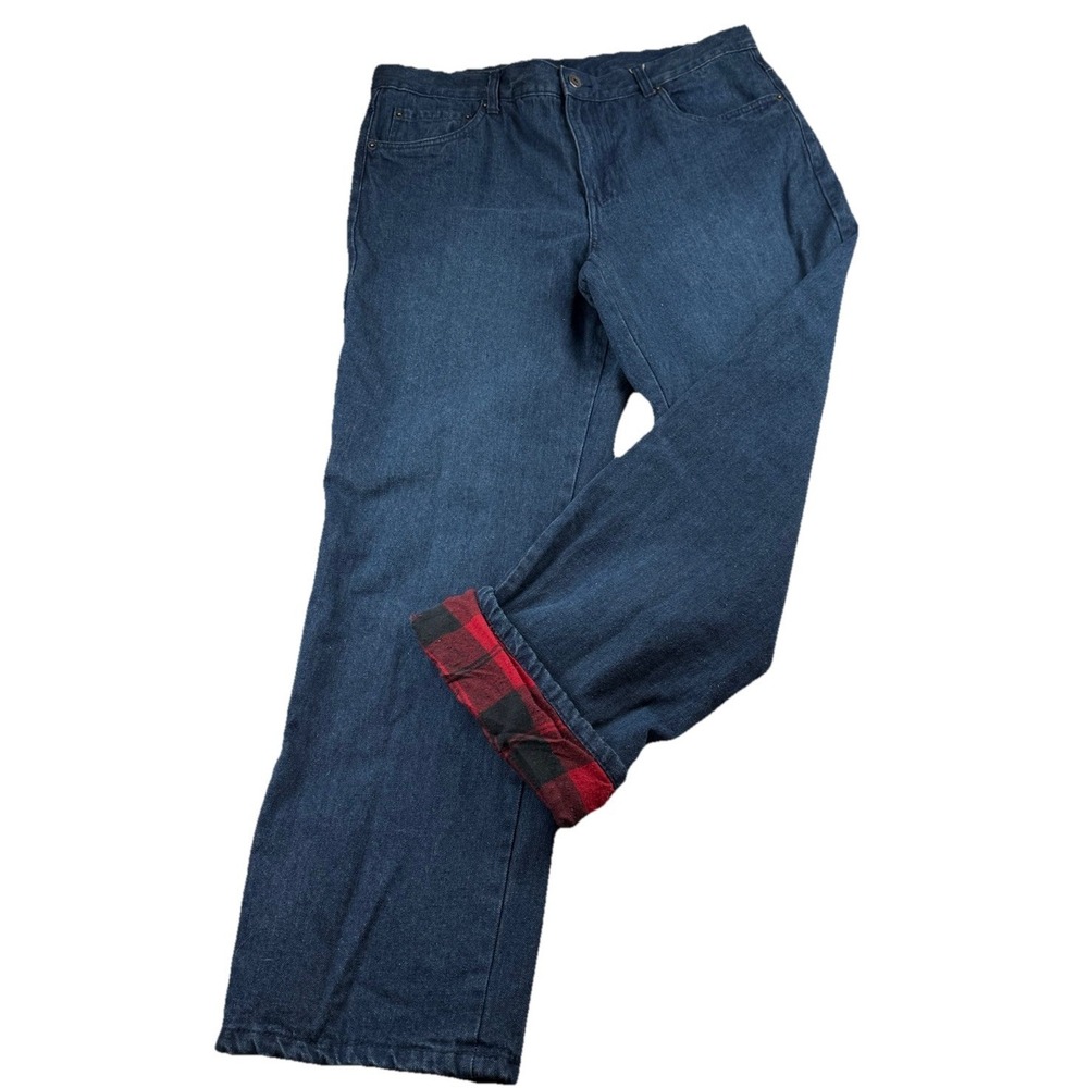 Adventuridge flannel lined jeans men's size 37x30 (tag 40x32)